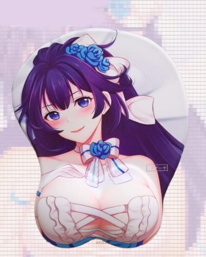Tetra Calyx Boobs Mouse Pad Height 4cm Houkai Impact 3 3D Oppai Breast Game Mouse Pad
