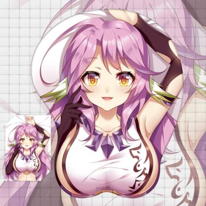 Jibril Boobs Mouse Pad No Game No Life 3D Oppai Breast Anime Mouse Pad