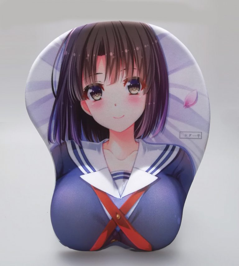 Anime tit mouse pad