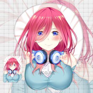 Nakano Miku Boobs Mouse Pad The Quintessential Quintuplets 3D Oppai Breast Anime Mouse Pad