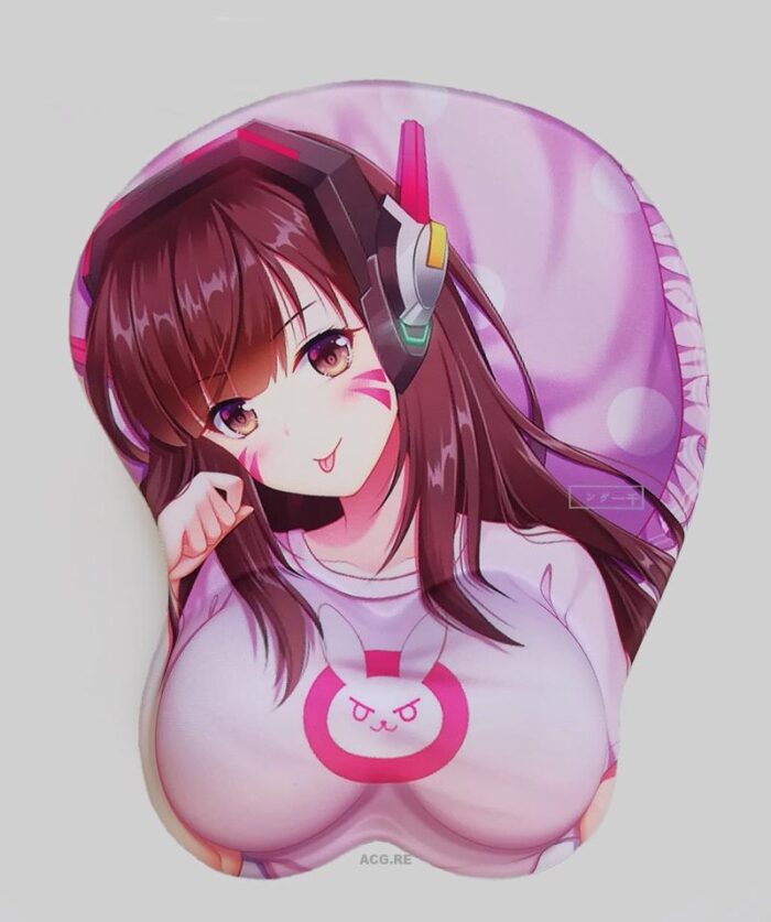 Pink Overwatch D.va D.va Boobs Mouse Pad Height 4cm Overwatch 3D Oppai Breast Game Mouse Pad