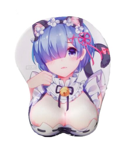 Rem Boobs Mouse Pad Height 4cm ReZero 3D Oppai Breast Anime Mouse Pad