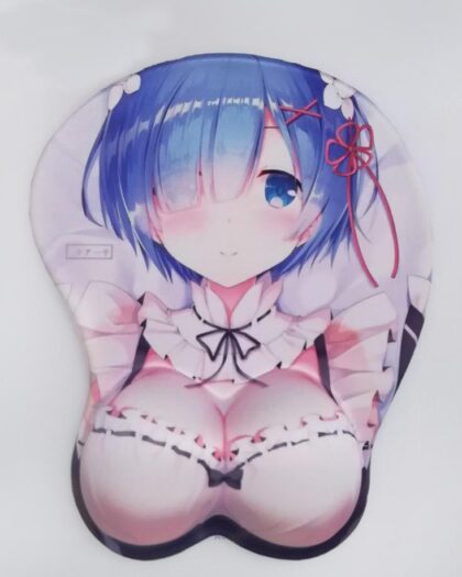 Rem Boobs Mouse Pad Height 4cm ReZero 3D Oppai Breast Anime Mouse Pad