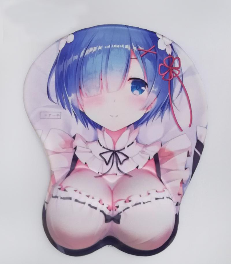 Rem Boobs Mouse Pad Height 4cm ReZero 3D Oppai Breast Anime Mouse Pad. 