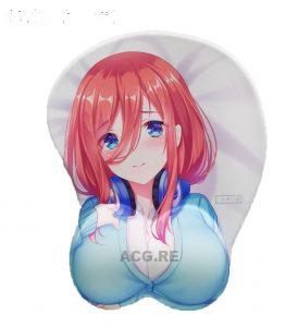 Miku Nakano Boobs Mouse Pad Height 4cm The Quintessential Quintuplets 3D Oppai Breast Anime Mouse Pad