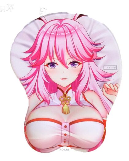 Yae Sakura Boobs Mouse Pad Height 4cm Houkai Impact 3 3D Oppai Breast Game Mouse Pad Ver 2