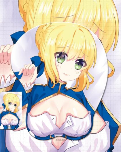 Saber Boobs Mouse Pad Fate Stay Night 3D Oppai Breast Anime Mouse Pad