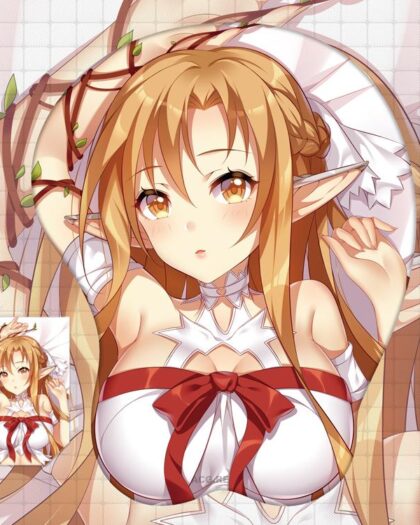 Yuuki Asuna Boobs Mouse Pad Sword Art Online 3D Oppai Breast Anime Mouse Pad