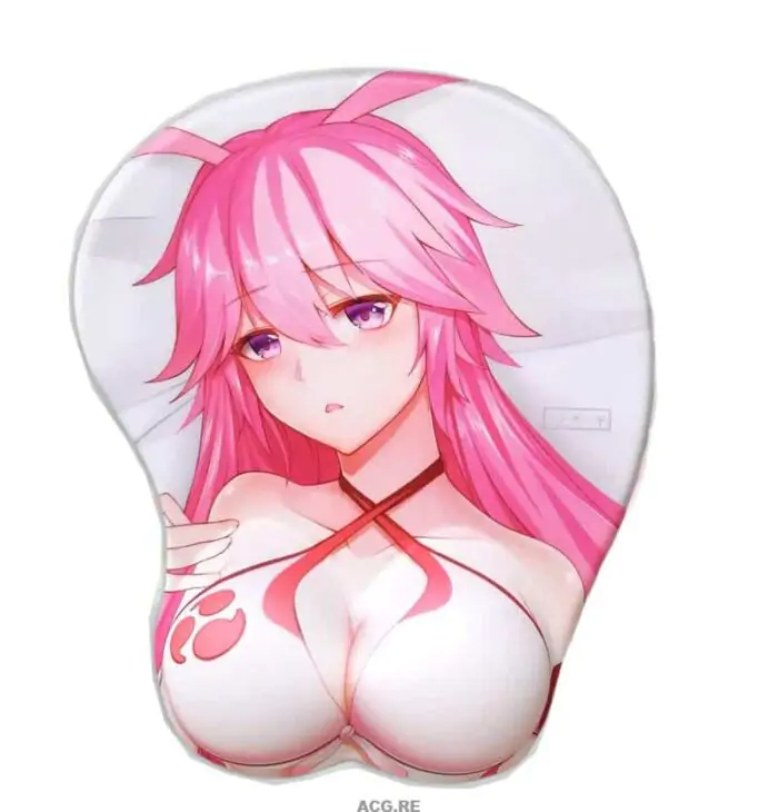 Yae Sakura Warlock 3D Anime Boobs Mouse Pad Houkai Impact 3rd 3D Breast Oppai Mouse Pads