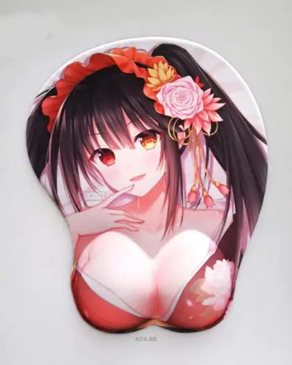 Kurumi Tokisaki Nightmare Boobs Mouse Pad Height 4cm Date A Live 3D Oppai Breast Anime Mouse Pad