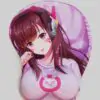 D.va Boobs Mouse Pad Height 4cm Overwatch 3D Oppai Breast Game Mouse Pad